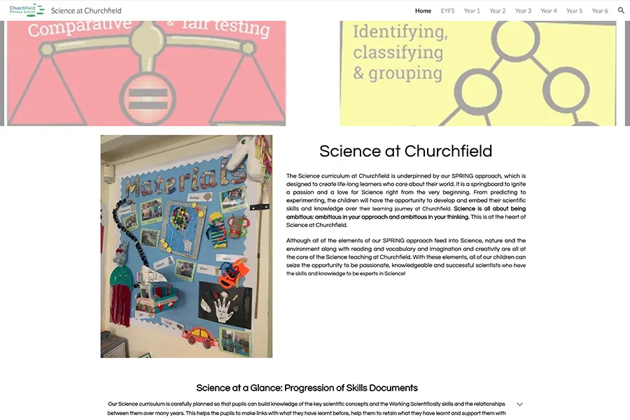 Curriculum Page - Science
